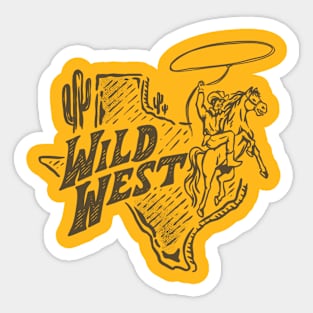 Wild west cowboy Sticker